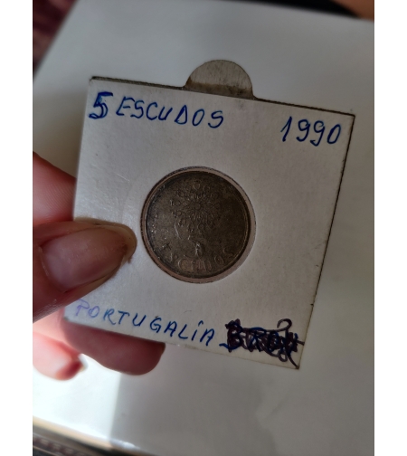 5 escudos, 1990