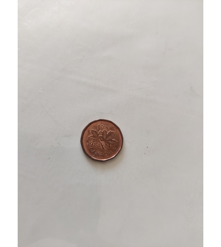 One cent, Canada, 1988