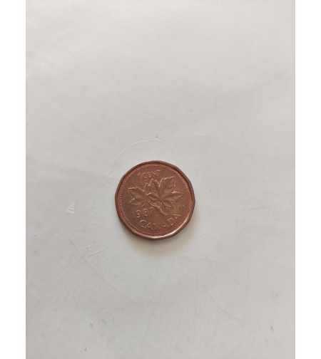 One cent, 1987, Canada