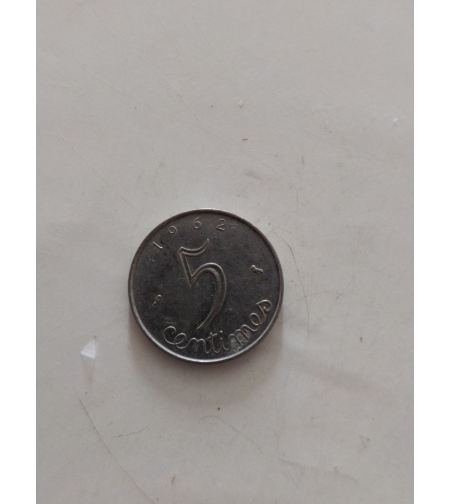 5 centimes, 1962