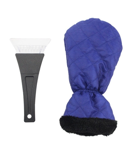 Set Manusa si Racleta pentru Zapada, Flippy, Impermeabila, Izolatie de Bumbac, 31 x 15 cm, Albastru