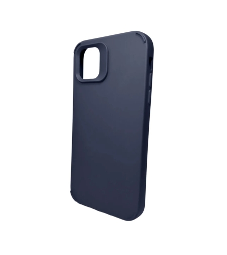 Husa Apple iPhone 13, Flippy, din Silicon Lichid, Interior din Microfibra, Lentile Fosforescente de Protectie Camera, Anti Amprenta, Rezistenta la Socuri, Albastru Marin