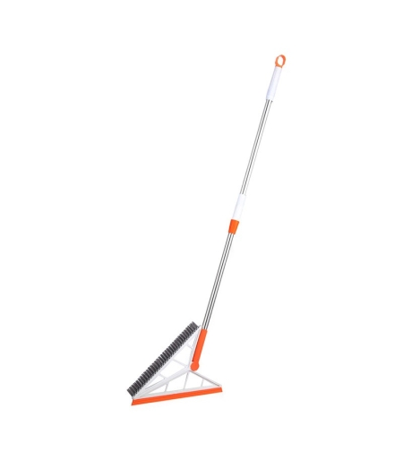 Mop Multifunctional, Flippy, Portocaliu, cu Racleta din Silicon, Maner Telescopic, Curatarea Eficienta a Tuturor Suprafetelor