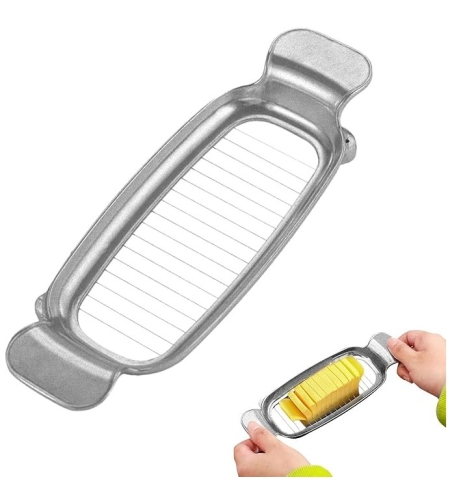 Feliator de Alimente, Flippy, pentru Branza, Unt, Oua, din Aluminiu, 19.5 x 6.5 x 2 cm, Argintiu