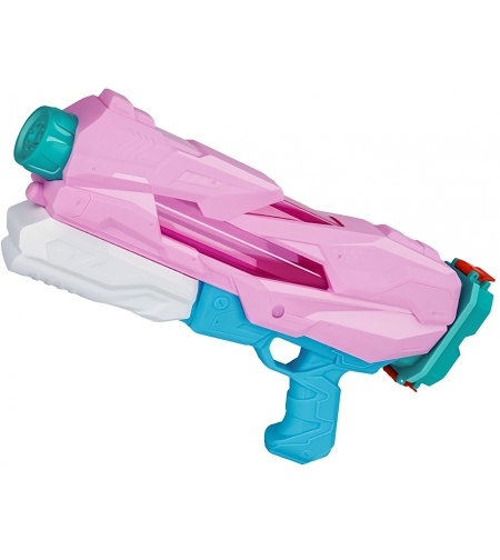 Pistol cu Apa pentru Copii, Rezervor, Pentru Piscina/Plaja, Flippy, 6ani+,  5 duze, Quick Fill, Roz, 800ML