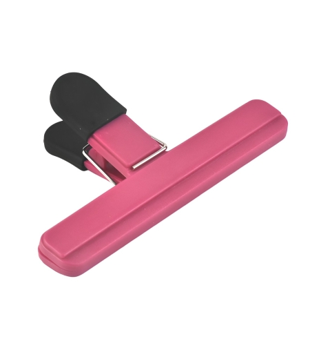 Cleste Multifunctional pentru Sigilarea Pungilor, Flippy, din Plastic, Mentine Alimentele Proaspete, 15x7.5 cm, Roz