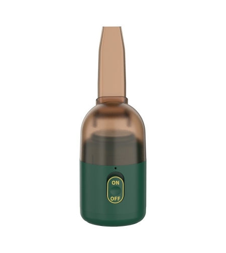 Aspirator Portabil pentru Automobil, Flippy, Aspirator mic fara Fir, pentru Casa si Masina, incarcare USB, 2 in 1, 16.3x6 cm, Verde