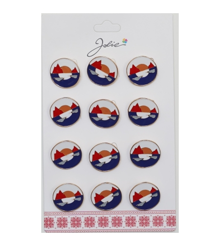 Set 12 Brose Martisor pentru Copii Soare Luna zi Noapte