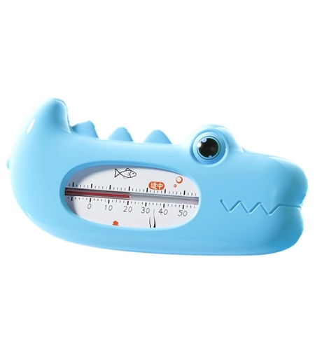 Termometru pentru Baie, Flippy, Plutitor, Rezistent la apa, Multifunctional, Model Crocodil, 2.7x6.5x3.7 cm, Albastru