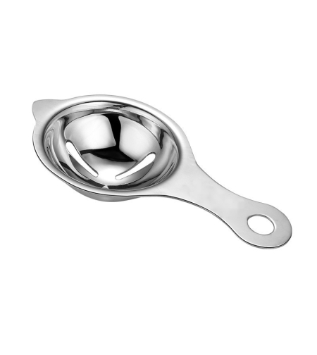 Separator de oua, separa albusul de galbenus, inox, usor de folosit, 14x7.5 cm, argintiu