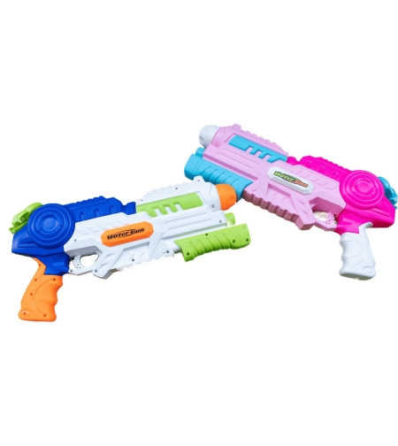 Set 2x Pistol cu Apa pentru Copii, Rezervor, Pentru Piscina/Plaja, Flippy, 6ani+, Roz + Albastru, 1000 ML