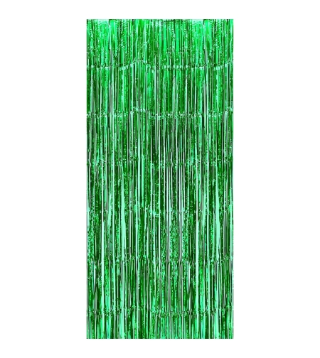 Perdea Franjurata, Flippy, Model Decor Petrecere, pentru Fundal de Poze, Amenajare Colorata a Petrecerii, Dimensiune 100x200 cm, Verde