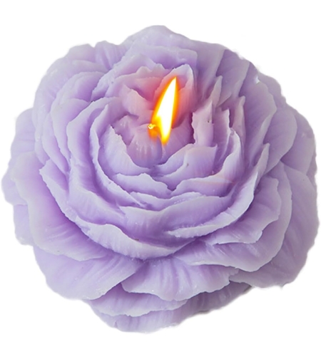 Lumanare Parfumata, Flippy, Model Trandafir, Ardere 10h, 70 g, 7.5 x 3.5 cm, Parfum de Lavanda, Mov