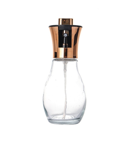 Sticla de ulei cu Pulverizator, Flippy, Sticla pentru Lichide de Bucatarie, Otet, Sos, 16.7 x 5.2 cm, Volum 200 ml, Roz Gold