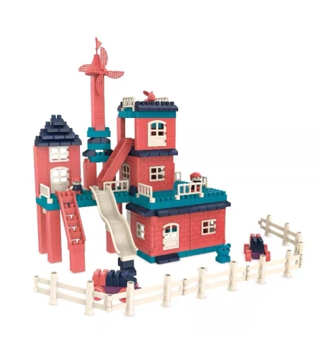 Set constuctii, Flippy, Casa si curte, 251 piese, Multicolor