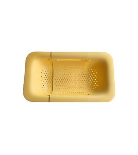 Cos pentru Scurgere Chiuveta de Bucatarie, Flippy, Plastic, Telescopic, 36x20x5 cm, Galben
