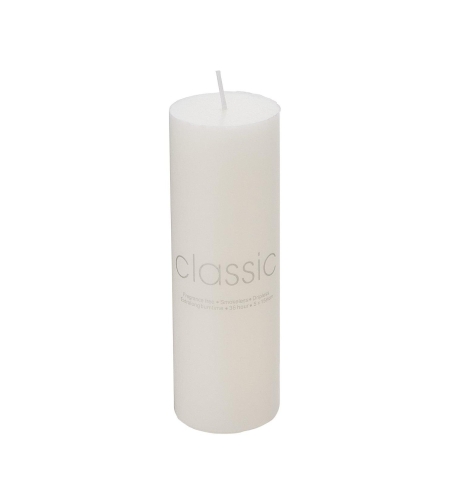 Lumanare Decorativa, Flippy, din Parafina, Cilindrica, Fara Fum si Fara Parfum, 5 x 15 cm, 260 g, Ardere 36h, Ivory Alb