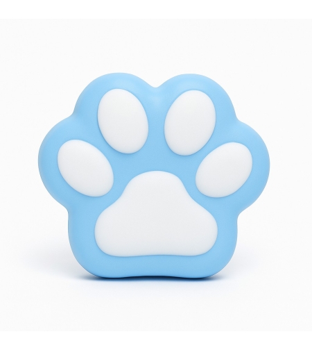 Jucarie Antistres Squishy, Flippy, Revenire Lenta, Model Labuta de Pisica, Squishy, BIG 12.5 x 10.5 cm, 220 g, Model 13, Albastru Alb