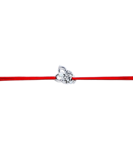 Bratara Snur Reglabil, Argint 925, Bufnita Brodata, Jolie Silver, 0.4 g, 1.2 cm x 1 cm