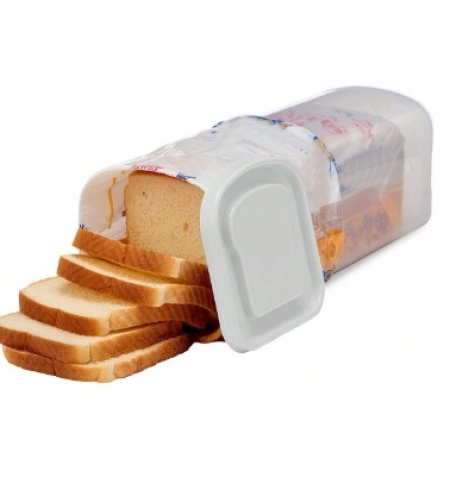 Cutie Depozitare Paine, Flippy, din Plastic, 34 x 13 cm, Pastreaza Prospetimea, Capac Alb