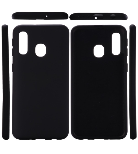 Husa protectie compatibila cu Samsung A20E Liquid Silicone Case Negru