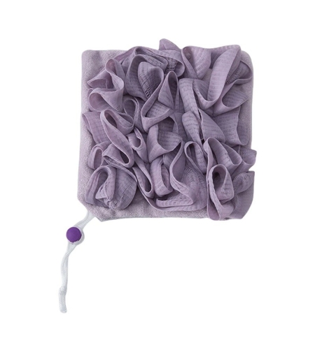 Prosop de Baie, Flippy, 2in1, cu Burete din Plasa, 17 x 17 cm, Mov