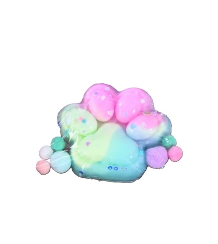 Jucarie Antistres Squishy, Flippy, Labuta de Pisica Squeeze Toys, cu Revenire Lenta, 7.5 cm, Model 270528, Multicolor