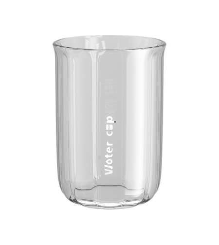 Cana de Apa pentru Clatit, Flippy, pentru Periuta de Dinti, 200 ml, 10.4 x 7.3 cm, Gri Transparent