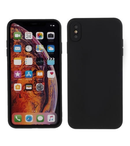 Husa protectie compatibila cu Apple iPhone XS Liquid Silicone Case Negru
