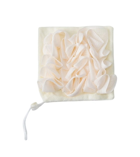 Prosop de Baie, Flippy, 2in1, cu Burete din Plasa, 17 x 17 cm, Bej
