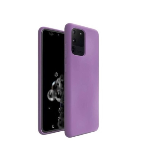 Husa protectie Flippy compatibila cu Samsung S20 Ultra Liquid Silicone Case Mov