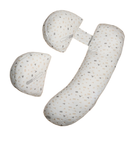 Set Perna pentru Gravide, Flippy, Husa Detasabila, Spuma Moale, Utilizare in Forma H si U, Reglabila, Latime Ajustabila, Proactive, Gri