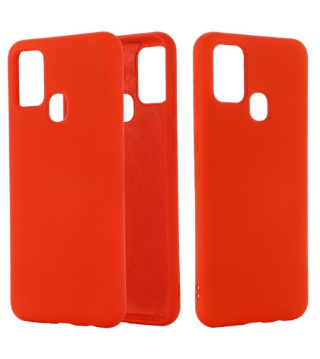 Husa protectie Flippy compatibila cu Samsung Galaxy A21S Liquid Silicone Case Rosu