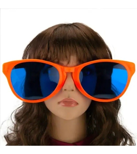 Ochelari Deghizare, Flippy, Marime Exagerata, din Plastic, 26 x 9 cm, Portocaliu