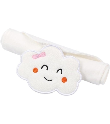 Prosop Absorbant, Flippy, din Bumbac, pentru Bebelusi, 19x28 cm, Model Norisor, Alb