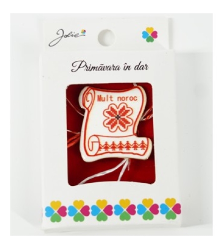 Martisor Brosa Mica in Cutie, Dimensiune Brosa 2.5-3 cm, Material Metal, Model Mult noroc