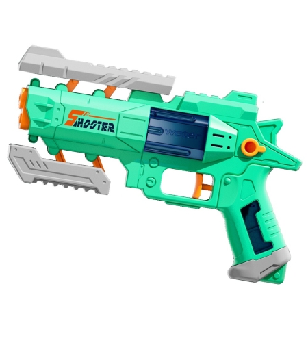 Pistol Manual cu Apa, Flippy, Jucarie Pistol cu Apa Sigur Pentru Copii, Design Nou S-Shooter Atractiv, 23 x 14.5 cm, Verde
