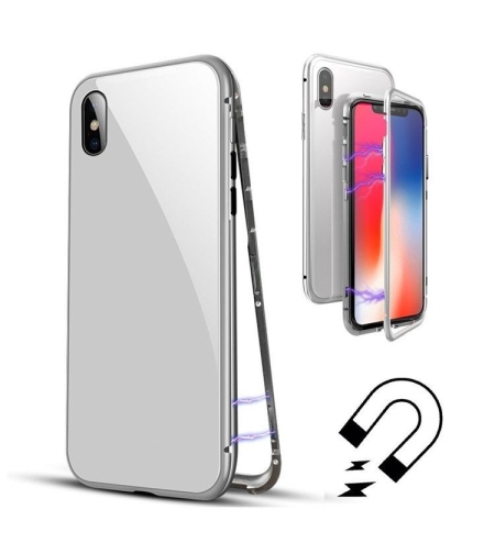 Husa de protectie Magnetic 360 pentru Apple iPhone XR, Argintiu