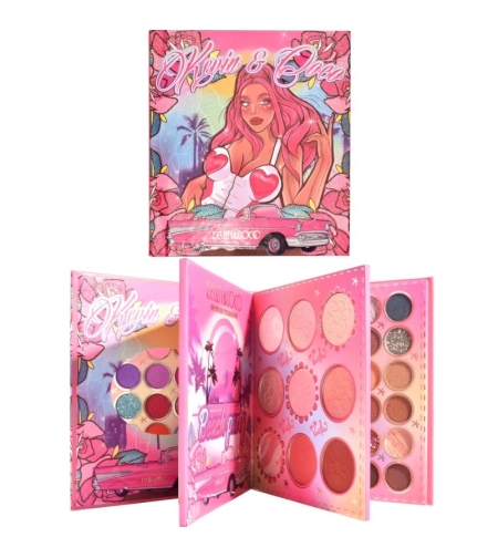 Paleta farduri Kevin&Coco, 69 nuante, blush, iluminator, conturing, deschidere tip carte, 18.6 x 16.5 cm, 97 g, multicolor, model 2