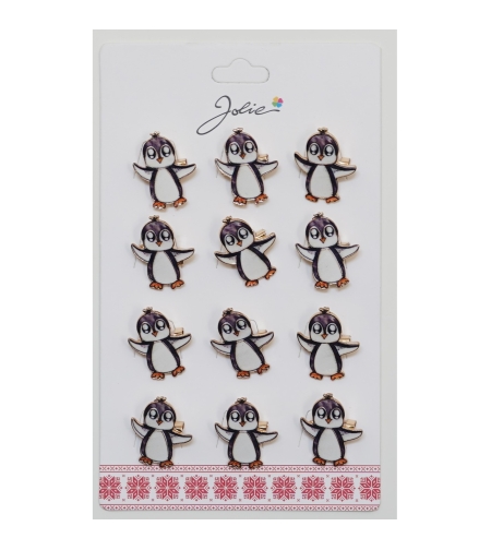 Set 12 Brose Martisor Copii Pinguin