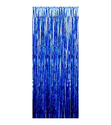 Perdea Franjurata, Flippy, Model Decor Petrecere, pentru Fundal de Poze, Amenajare Colorata a Petrecerii, Dimensiune 100x200 cm, Albastru Inchis