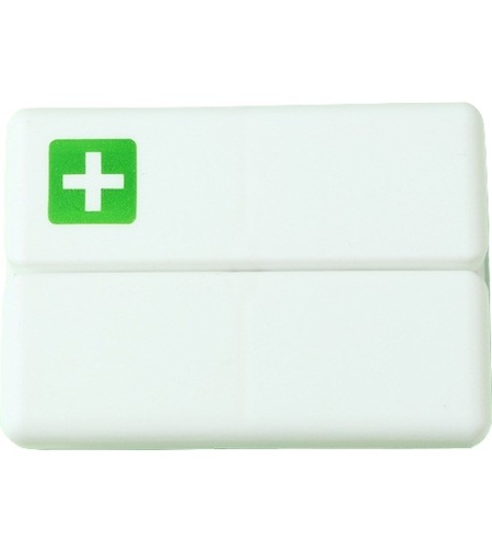 Cutie depozitare medicamente, 7 compartimente sigilate individual, pliabila, portabila, Flippy, Alb/Verde