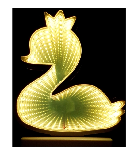 Decoratiune Luminoasa cu Baterii/USB Model Ratusca Alb Cald 17 cm
