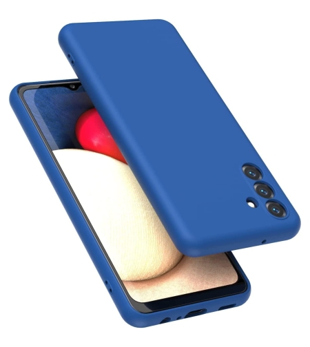 Husa de Protectie, Flippy, pentru Samsung Galaxy A35, Liquid Silicone, cu Microfibra pe Interior, Protectie Antisoc, Compatibil Incarcare Wireless, Albastru