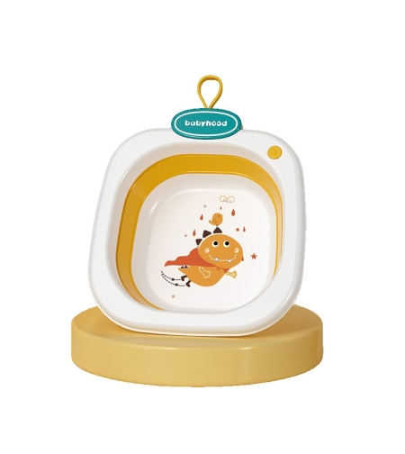 Lavoar Pliabil, Flippy, pentru Copii 1-8 Ani, Model Animat, din PP+TPE, 32x29x10 cm, Portocaliu