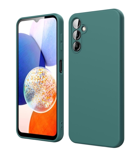 Husa de Protectie, Flippy, pentru Samsung Galaxy A15, Liquid Silicone, cu Microfibra pe Interior, Protectie Antisoc, Compatibil Incarcare Wireless, Verde
