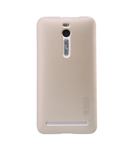 Husa Asus Zenfone 2 Laser ZE500KG Nillkin Frosted Shield Auriu + Folie de protectie