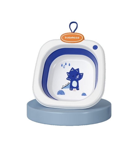 Lavoar Pliabil, Flippy, pentru Copii 1-8 Ani, Model Animat, din PP+TPE, 32x29x10 cm, Albastru