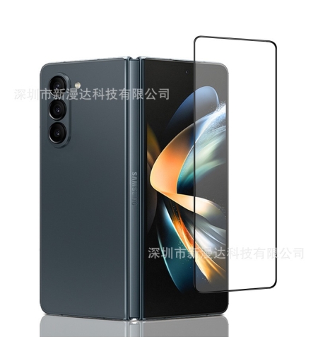 Folie Sticla Securizata, Flippy, Compatibila cu Samsung Galaxy Z Fold 6, Full Glue, Margini Negre, Transparent