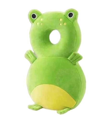 Perna tip Rucsac pentru Protectia Capului, Flippy, Tetiera tip Broscuta, pentru Bebelusi, 33x6x19 cm, 180 g, Verde